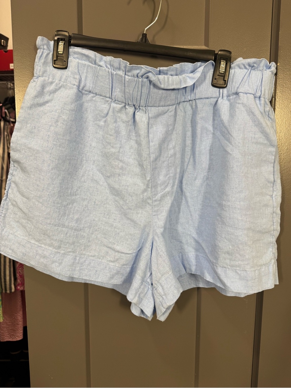 a new day Light Blue High-Waist Ruffle Elastic Shorts